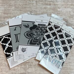 Buttercream Luxe Craft Furniture Appliqué Laser Stencil Alphabet Flower Bundle